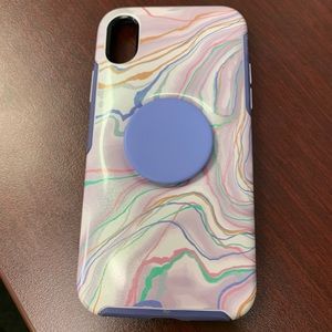 iPhone X otterbox with pop socket built in